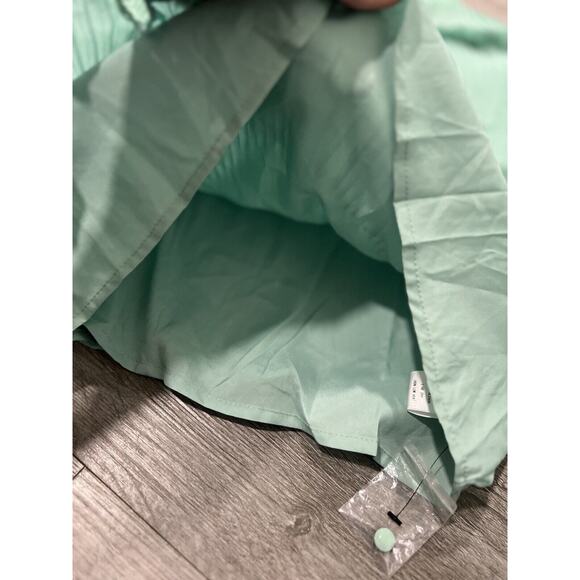 Vici San Mateo Plissé Top Pleated Aqua Blue Size Medium - Picture 7 of 10